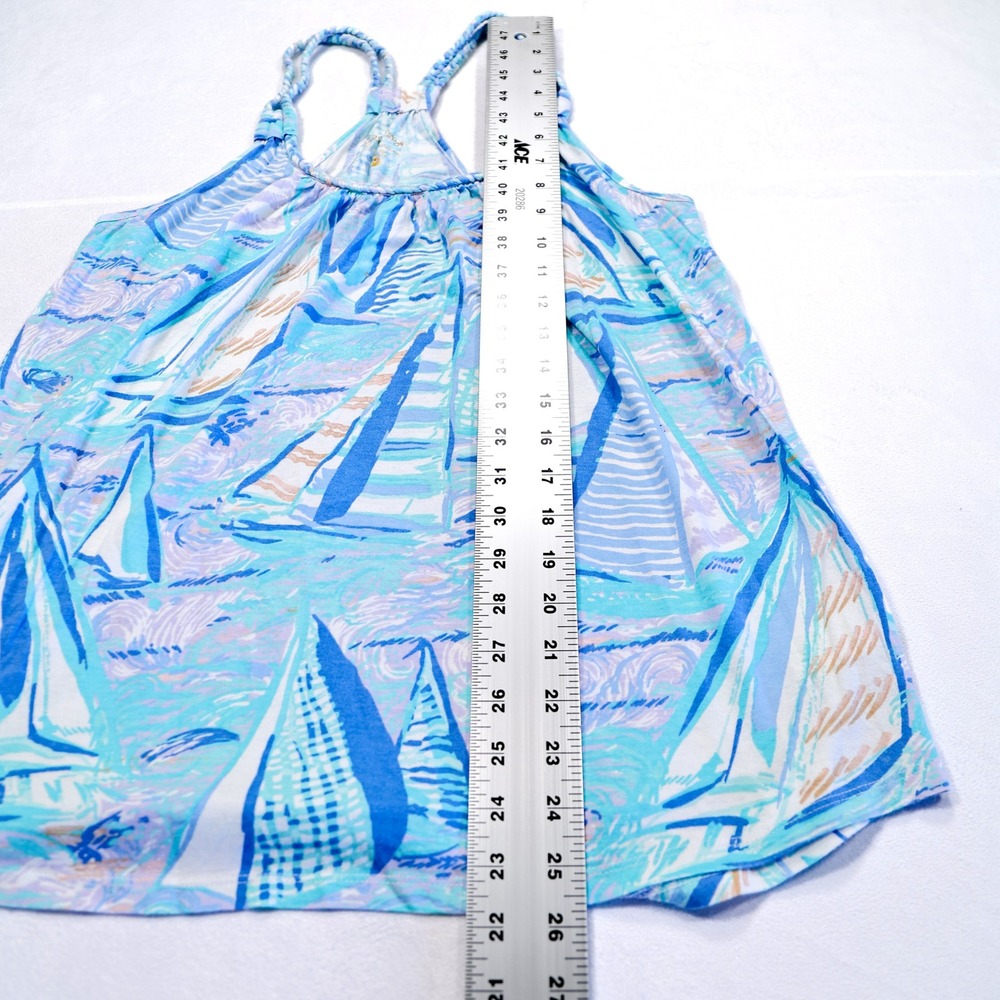 LILLY PULITZER Women's M Light Lilac Verbena Aboat Time Aleida Tank Tunic Top - Picture 7 of 7